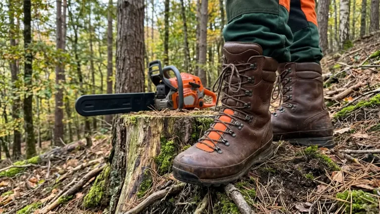 Chaussure anti-coupure pour tronçonneuse